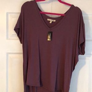 Express Large One Eleven Purple V Neck NWT